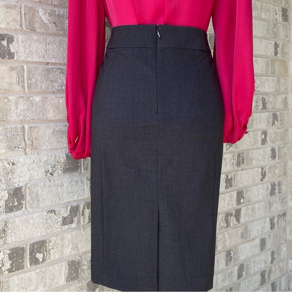 Calvin Klein charcoal grey rayon blend pencil skirt - Picture 6 of 13